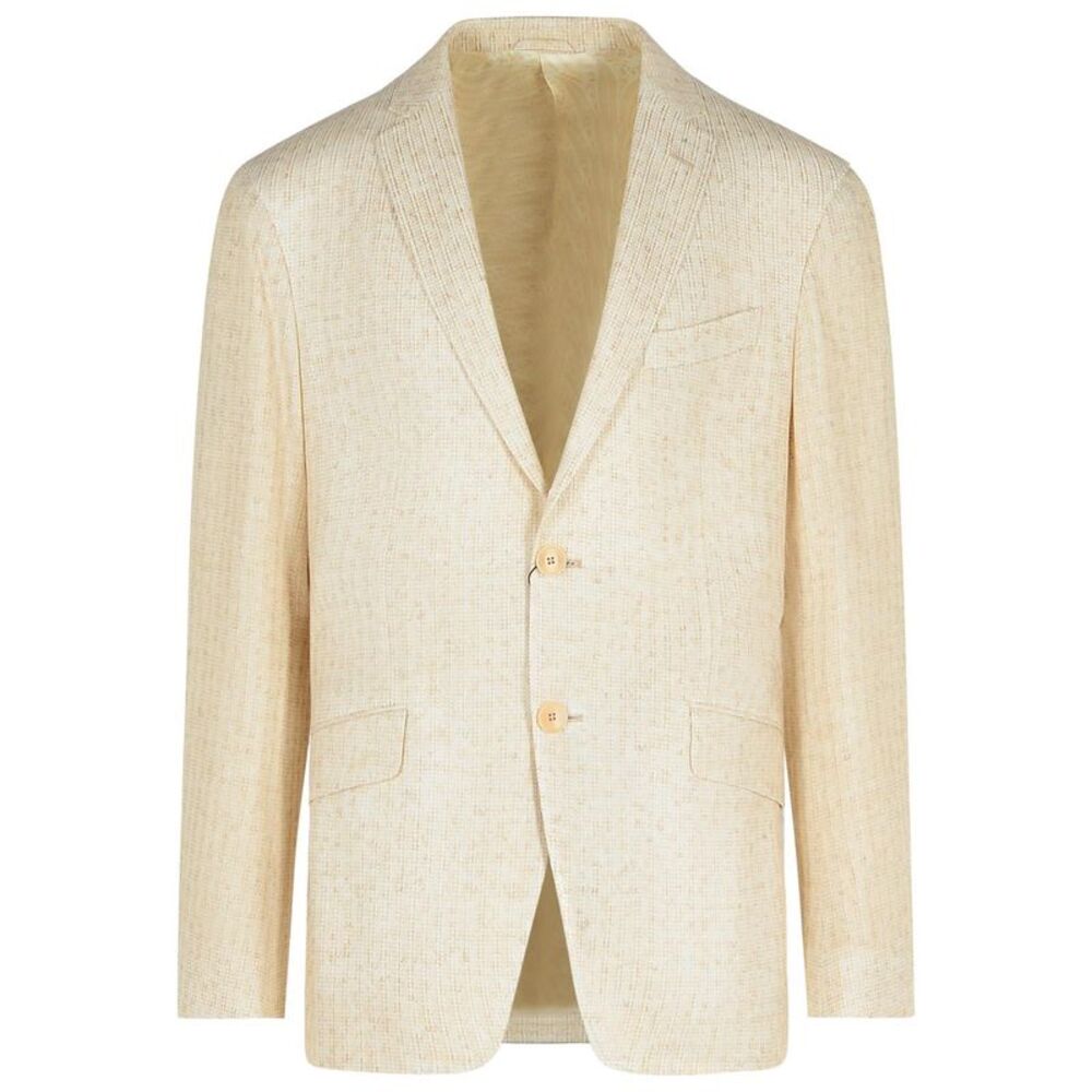 Etro Blazer In Cream Linen Blend Men